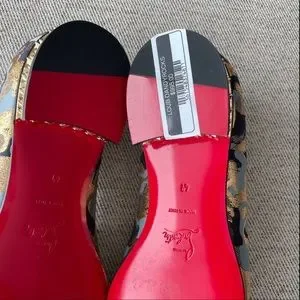 Christian Louboutin Dandy Chick Studded-Heel Jacquard Loafer Sz 41 Dandy Chick jacquard loafers in black - Christian Louboutin  main image 3
